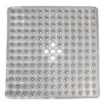 tapis bain antidérapant gris moderne perforations taches blanches opacité suction lavable machine