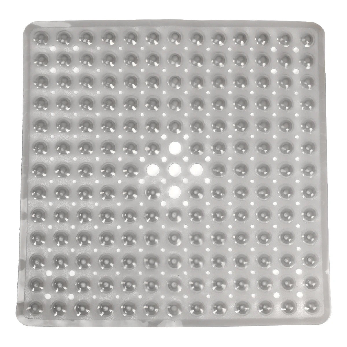 tapis bain antidérapant gris moderne perforations taches blanches opacité suction lavable machine