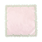 serviette table coton brodée bordure ondulée moderne décoration banquet mariage