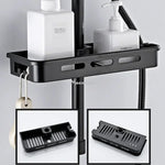 étagère douche moderne rayures horizontales blanc noir clips mural rechargeable minimaliste