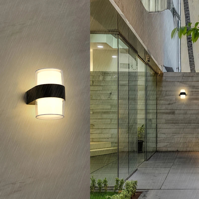 lampe murale moderne noir blanc mat résistante eclairage maison 3000K 6500K ABS ROHS