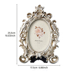 cadre photo doré ornements floraux baroques classique pieds noirsintérieur décoration résine moderne fixations pieds