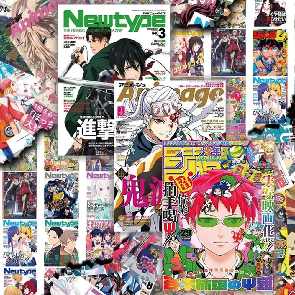affiche anime stickers autocollants attaque titan ghoul dessin animé moderne populaire magasin multicolore illustrations