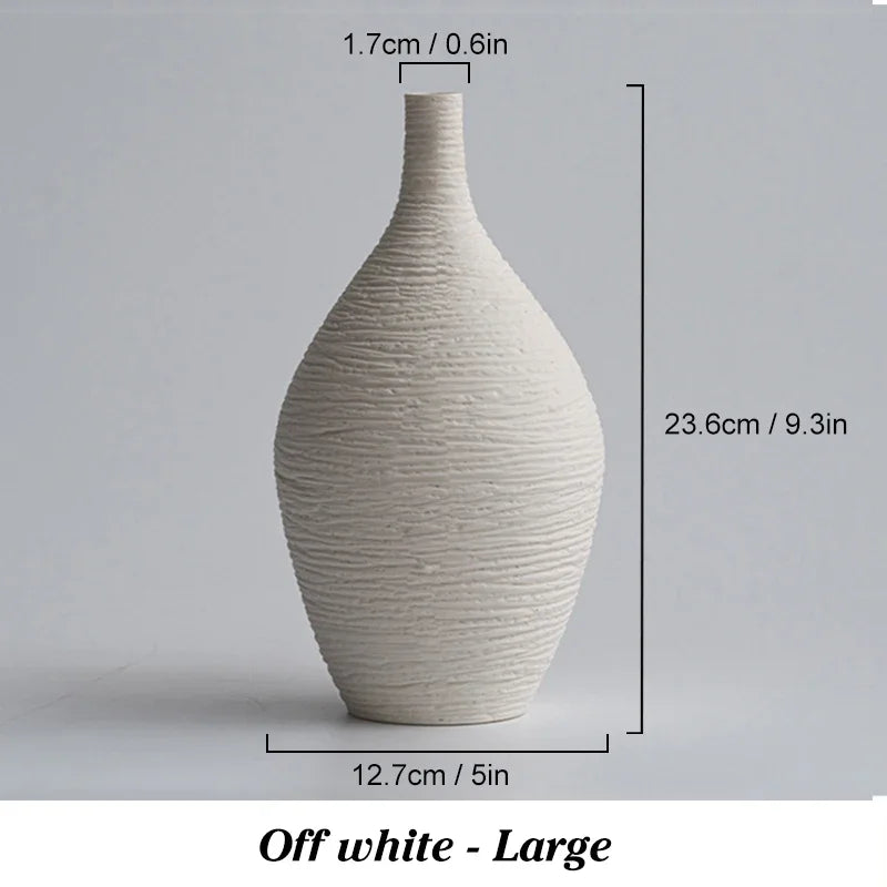 vase céramique moderne gris blanc texture tissée décoration intérieure salon