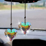 boule cristal transparente facettée décorative attrape soleil prisme arc ciel suspension maison