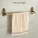 accessoires salle bain doré ornements floraux finition brillante classique porte savon porte gobelet porte