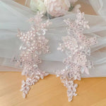 appliques decoratives brodees sequins floral violet blanc or rose bleu vert rouge noir