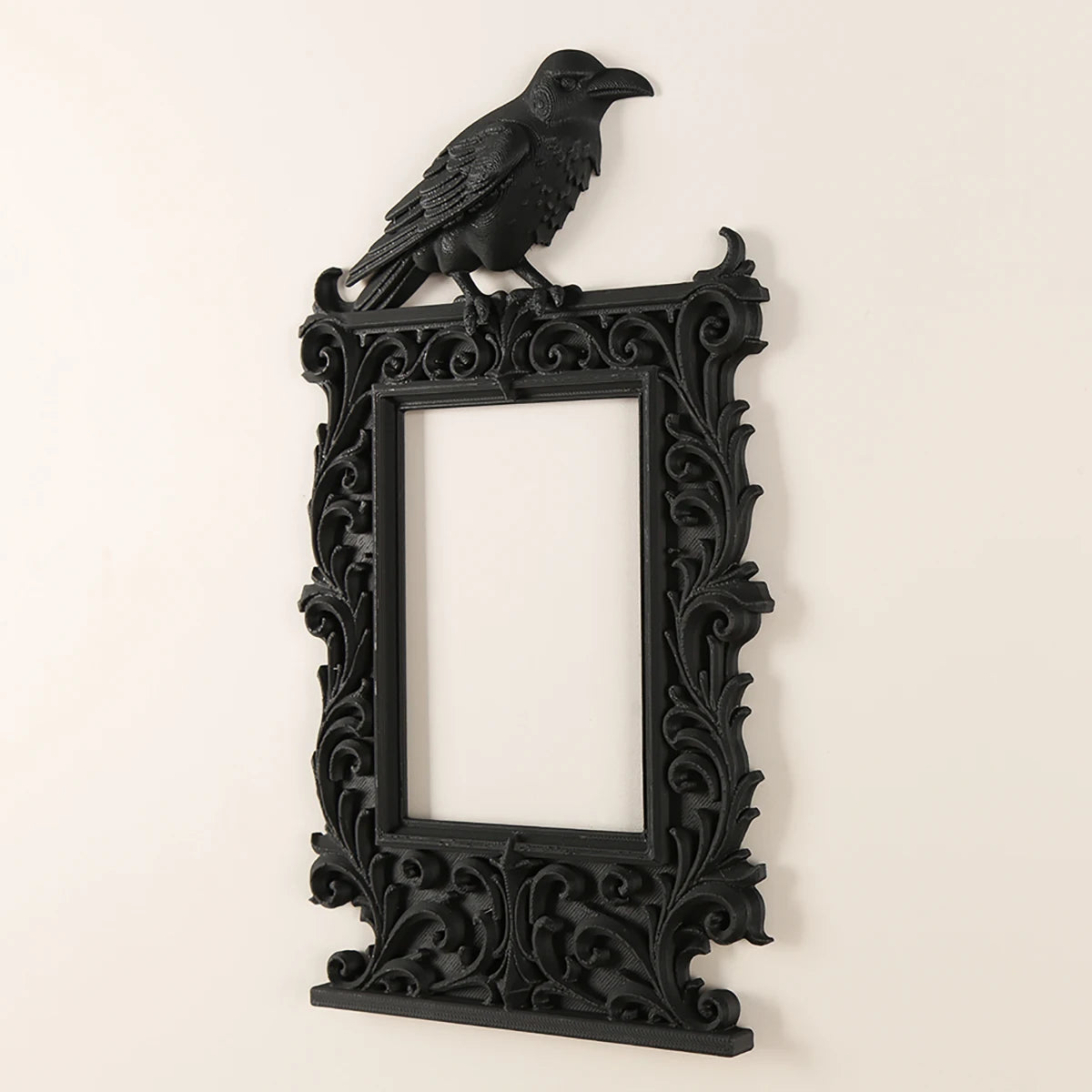cadre decoration murale halloween corbeau citrouille plumes chauves souris gothique victorien