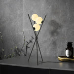 lampe sol moderne noir verre dépoli sources lumineuses 10 15 mètres carrés