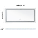 miroir lumineux moderne blanc mat anti buée éclairage led réglable tactile