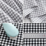 tissu houndstooth orange gris bleu marine vert noir blanc classique résistant couture 100x150cm