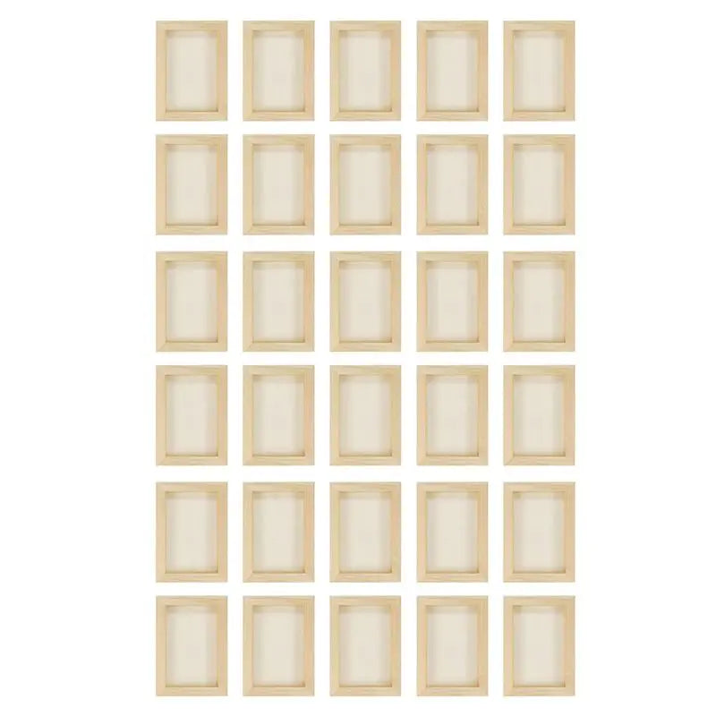 cadres bois naturels classiques peinture arts toiles blanches opaques 5.5x7 inches