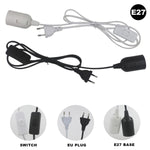 câble électrique vintage ampoule e14 e27 noir blanc douille socket interrupteur variateur 1mètre