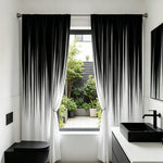 rideau moderne imprimé rayures noir blanc opaques maison