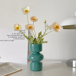 vases décoratifs modernes transparents rose blanc noir turquoise minimalistes sculpturaux