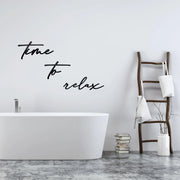 Panneau mural métal noir 'Heure de relaxation' - Décoration salle de bain moderne et apaisante