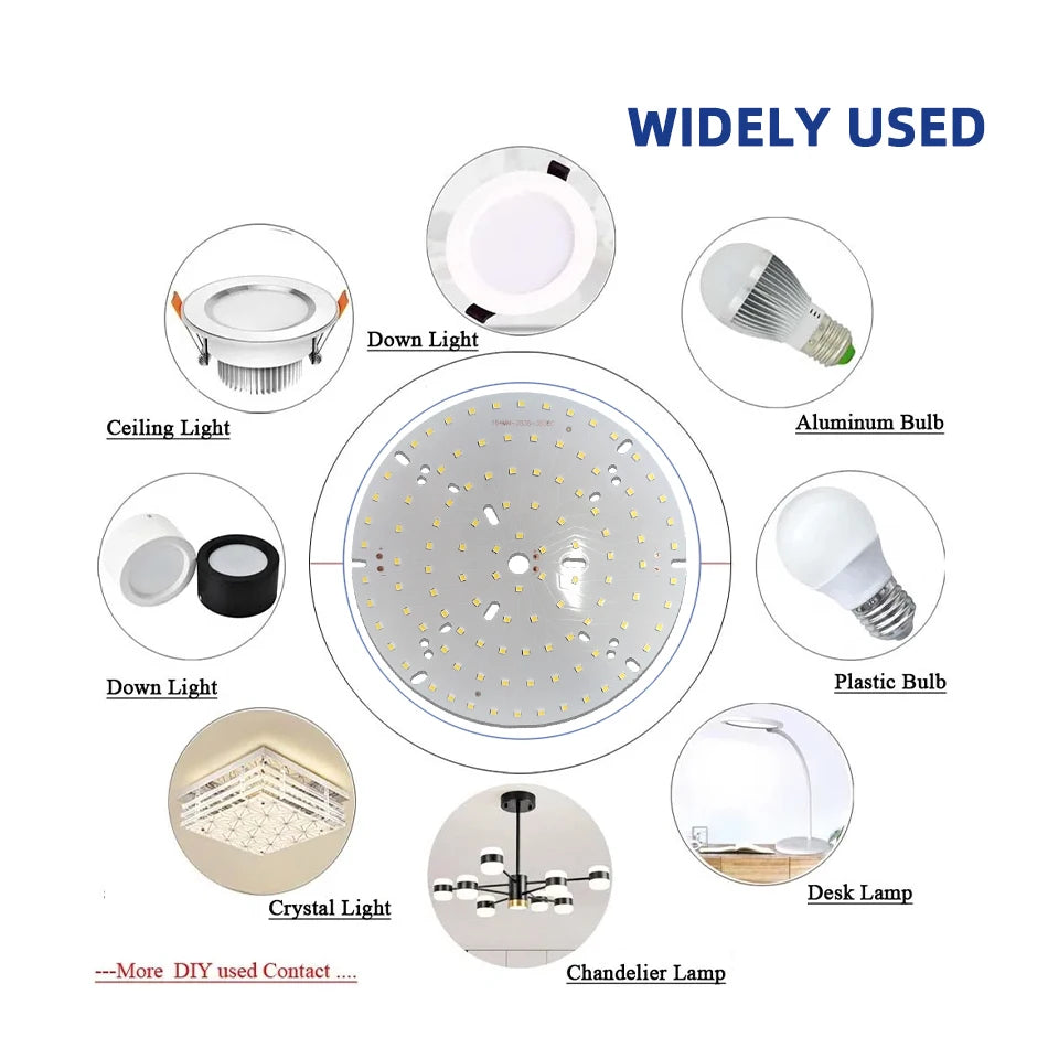 source lumineuse led argentée moderne 36w 120° cci 300ma 108 115v smd2835