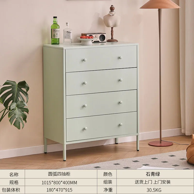 armoire tiroirs blanc moderne verre translucide poignées blanches pieds noirs