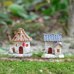décoration extérieure miniatures maison champêtre pierre imitation tuiles chaume éléments inclusiaux