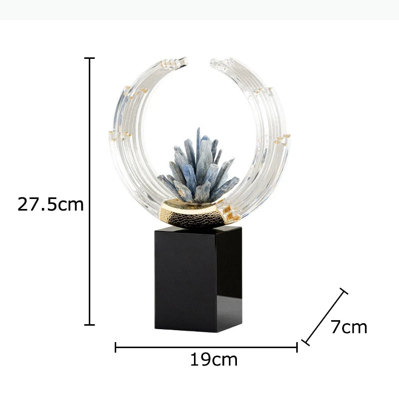 bracelet moderne transparent cristal doré abstrait décoration esthétique ornement fleur