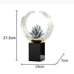 bracelet moderne transparent cristal doré abstrait décoration esthétique ornement fleur