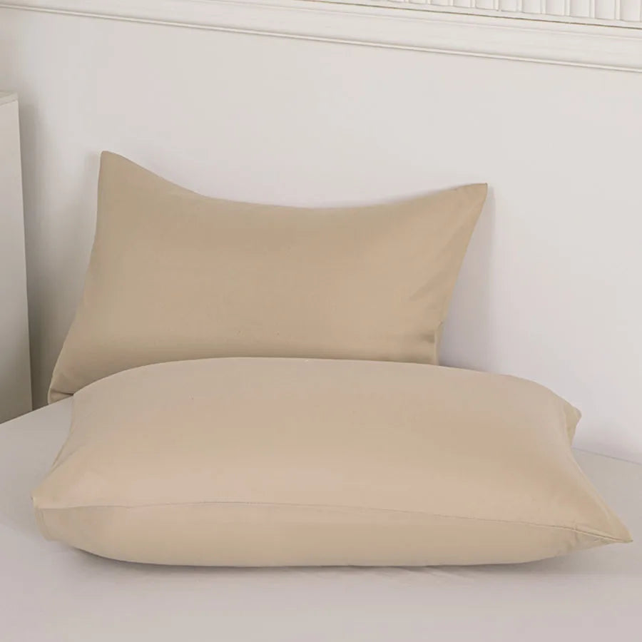 taies d'oreiller polyester non toxiques gris bleu blanc violet solides modernes hospitalières maison respectueuses