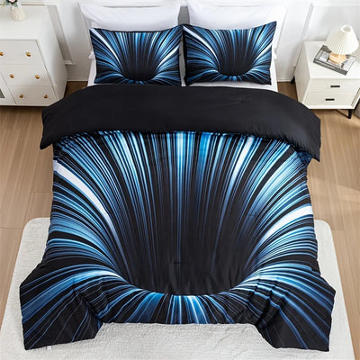 Housse de couette bleu nuit 3 pièces pour homme
