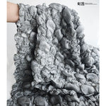 tissu polyester biodegradable gris texturé artisanal 80cm large décoration bricolage création couture matériaux opaques