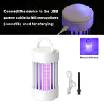 lampe anti moustiques rechargeable usb blanc noir rayures modernes compactes poignée notice câble