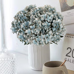 bouquet fleurs artificielles hortensia blanc rose bleu classique decoration maison anniversaire mariage