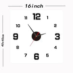 horloge murale moderne chiffres relief aiguilles fines blanc rose doré noir minimaliste