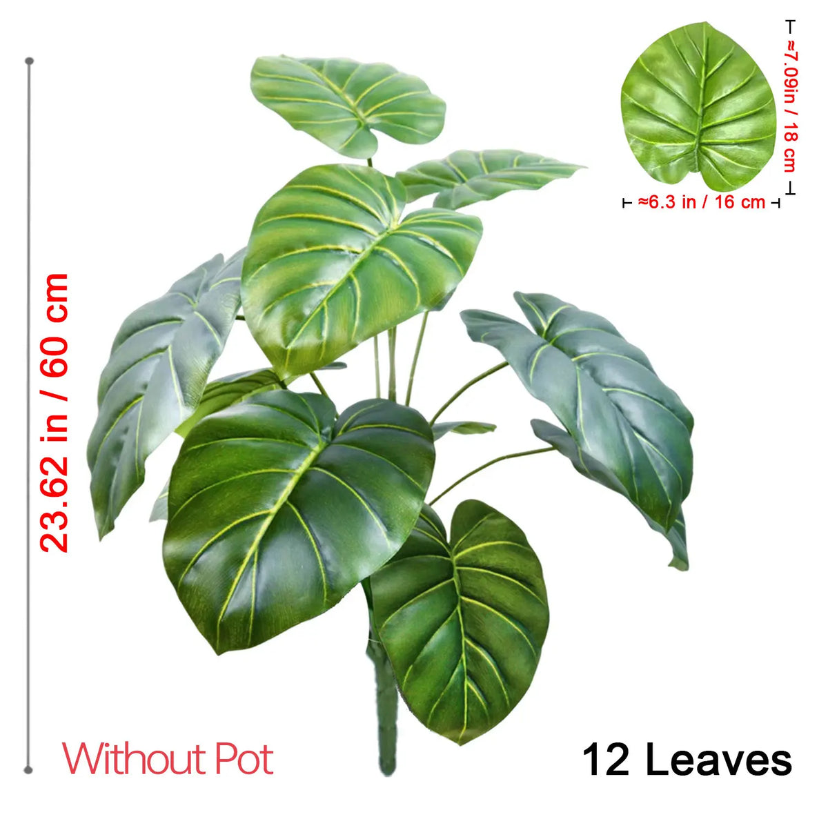 plantes artificielles vertes feuilles grandes moderne décoration extérieure accrochées maison jardins mariages printemps