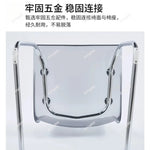 chaise contemporaine transparente texture ondulée moderne coeurs adhésifs