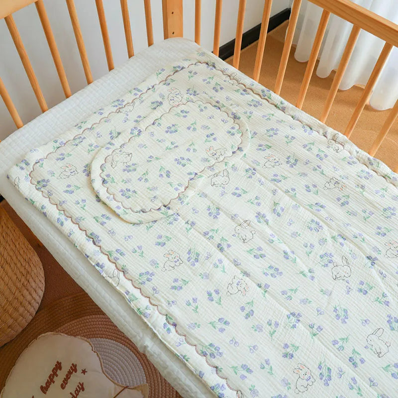 tapis bébé blanc points colorés bordure dentelée doux classique 60x100cm 3ans