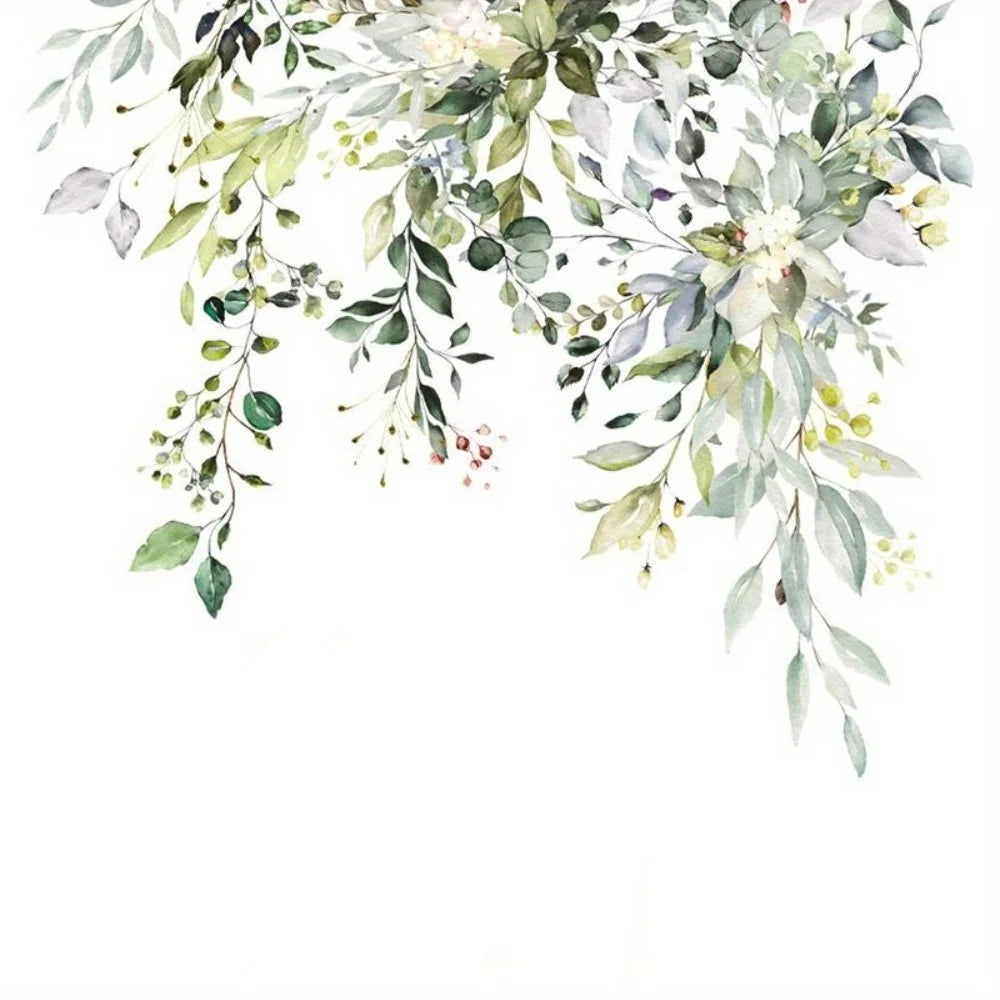 sticker mural floral feuilles fleurs papillons adhésif décoration naturelle salle bains chambre armoire