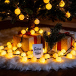 guirlandes lumineuses solaires led jaune orangé boules rondes patio jardin decoration nocturne modes auto