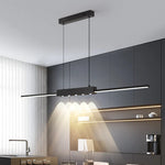 lampe suspendue moderne minimaliste noir salon chambre rectangulaire lisse éclairage 10 15m²