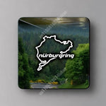 autocollant magnétique nürburgring circuit noir jaune doré moderne graphique réutilisable réfléchissant
