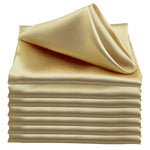 serviettes table satin carrées mariage décoration fête couleur unie classique
