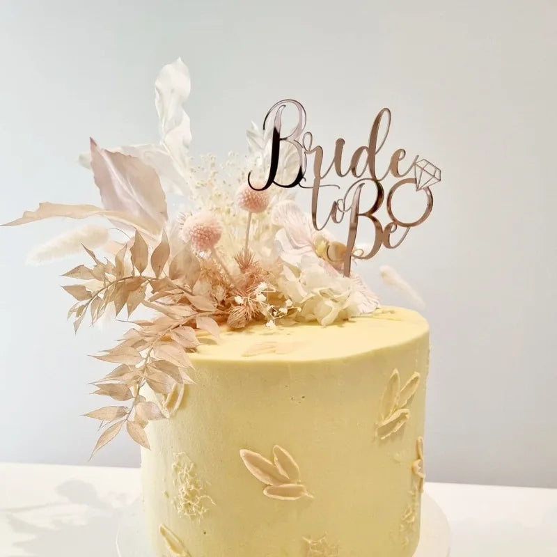 topper gâteau acrylique doré élégant motifs brillants festifs pique mariage anniversaire noël