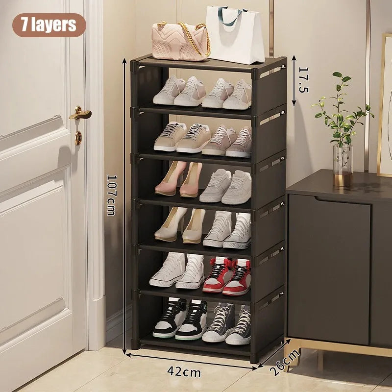 étagère chaussures moderne noir blanc matériau métal pp ps