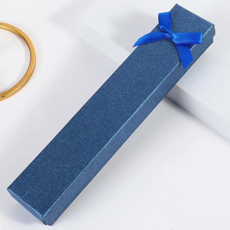 boîtes bijoux carton 10 pièces rayures horizontales ruban classique occasions fêtes anniversaires