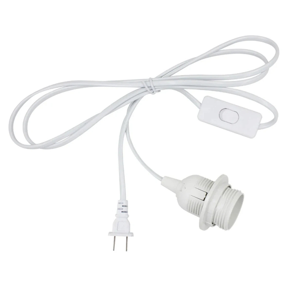 Kit suspension moderne lampe E27 noir blanc interrupteur câble 1,8m plug eu us