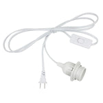 Kit suspension moderne lampe E27 noir blanc interrupteur câble 1,8m plug eu us