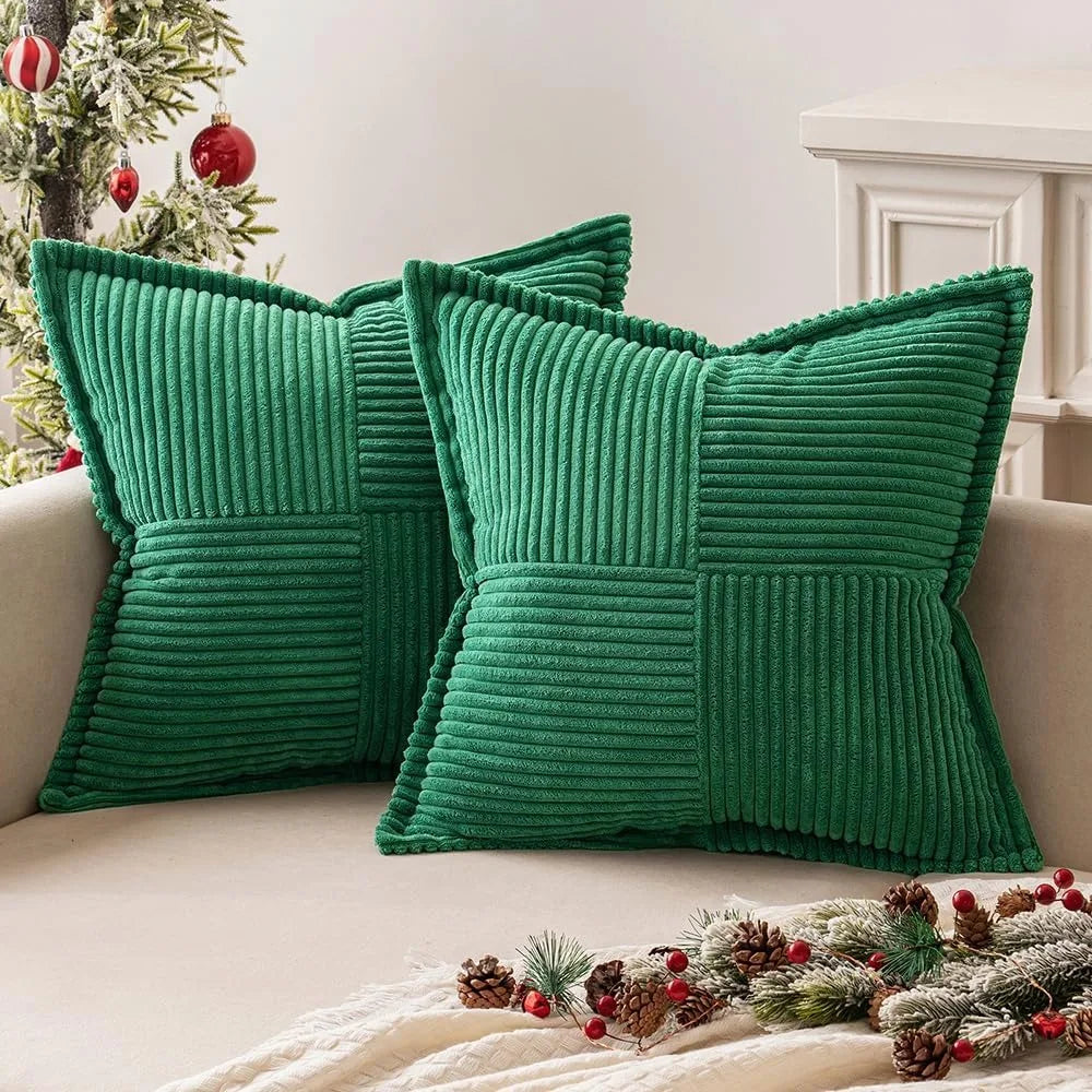 housse coussin velours côtelé rayé beige coussin support lombaire sieste lit classique polyester coton