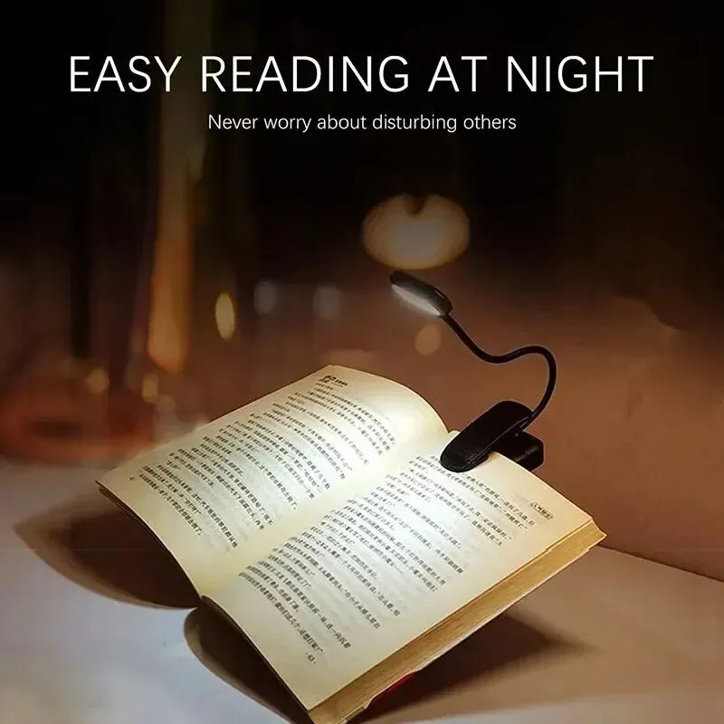 lampe lecture led rechargeable pinces ajustables noir moderne portable étude chambre coucher