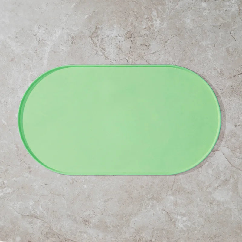 tapis alimentation antidérapant imperméable animal compagnie moderne rose clair assiettes opaques françaisachat