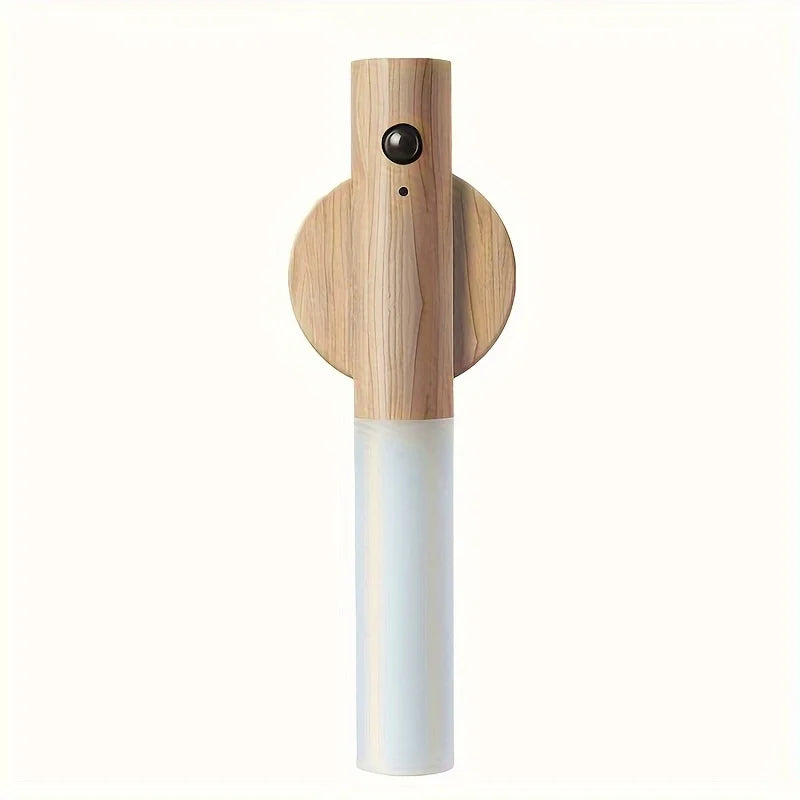 lampe nuit bois naturel blanc aimantée rechargeable led moderne minimaliste