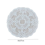 serviettes table classiques dentelle blanche maison festives round 18cm 27cm ovale 17x28cm 19x30cm 29x45cm