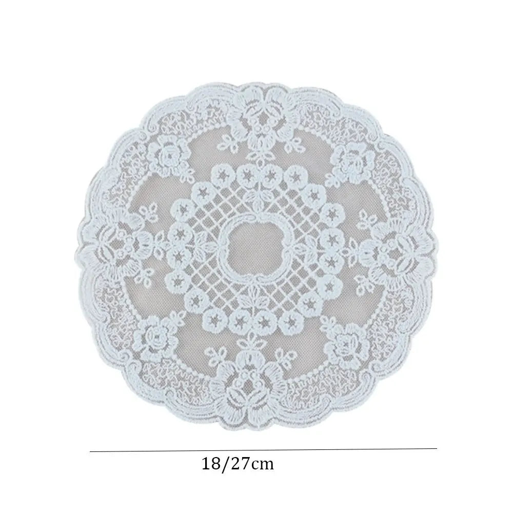 serviettes table classiques dentelle blanche maison festives round 18cm 27cm ovale 17x28cm 19x30cm 29x45cm